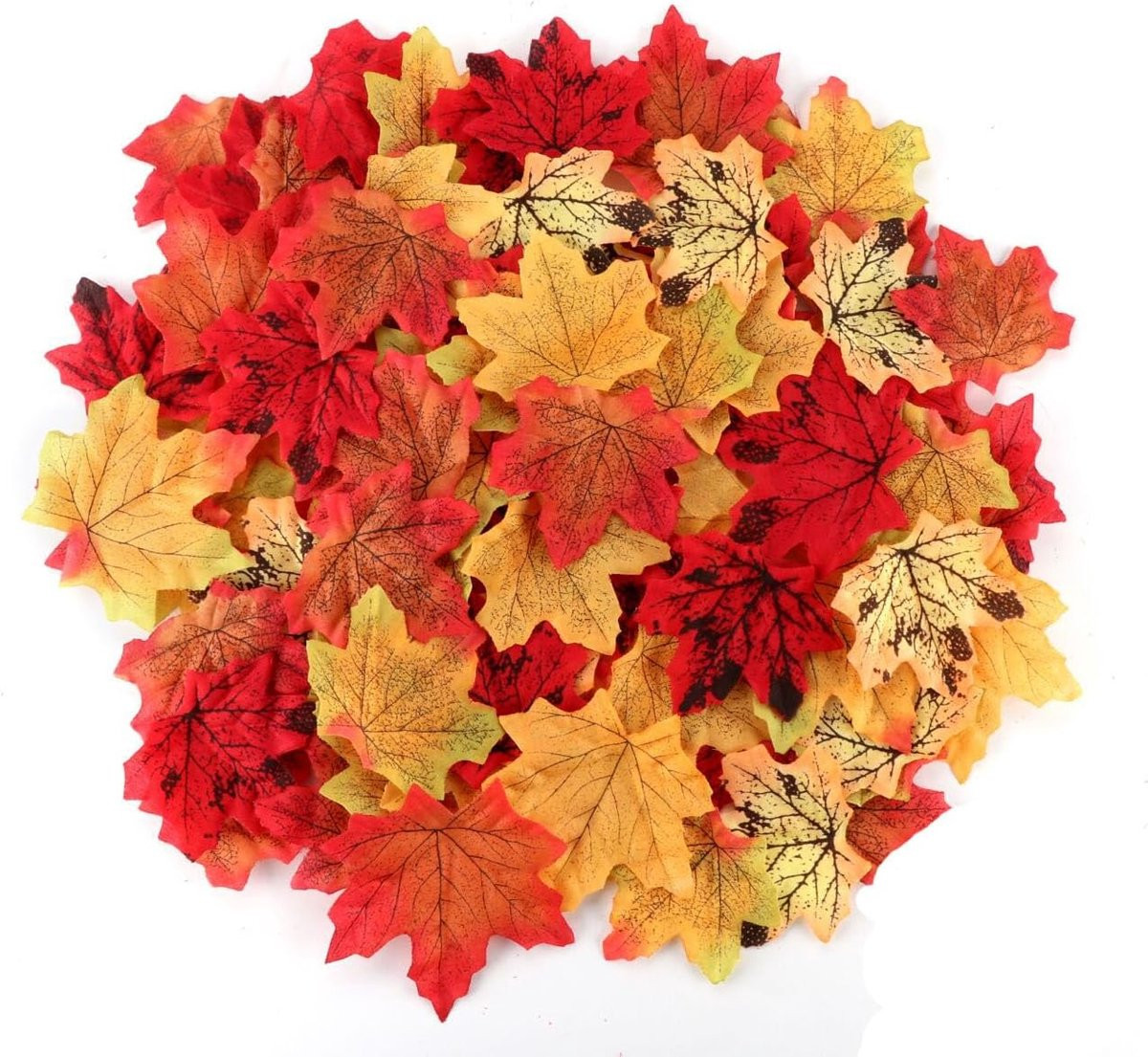 500 stuks kunstmatige esdoornbladeren voor herfstdecoratie, 8 cm
