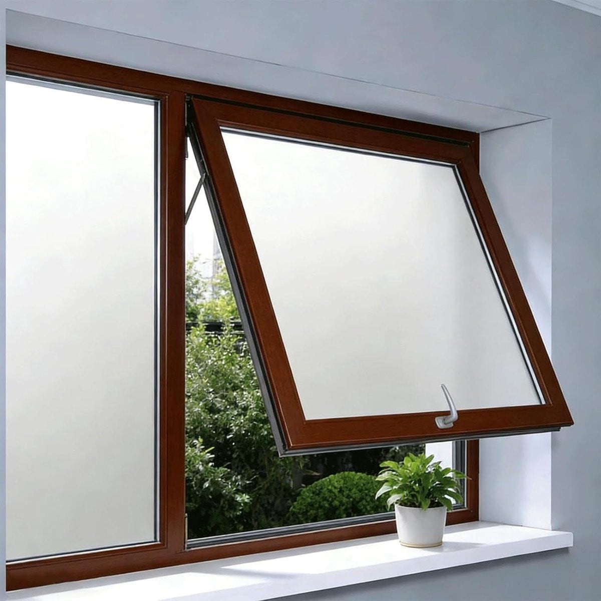 Zelfklevende Raamfolie Melkglas Wit - Statische Privacyfolie met UV-bescherming - 90 x 130 cm