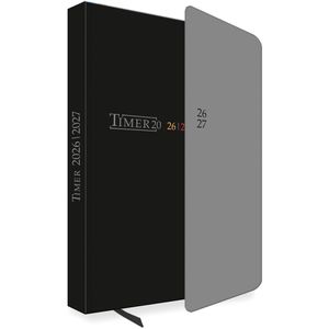 Trötsch Schülerkalender Black, Schuljahr 2026/2027, A5, mit Hardcover und magnetischer Klappe, 1 Woche = 2 Seiten