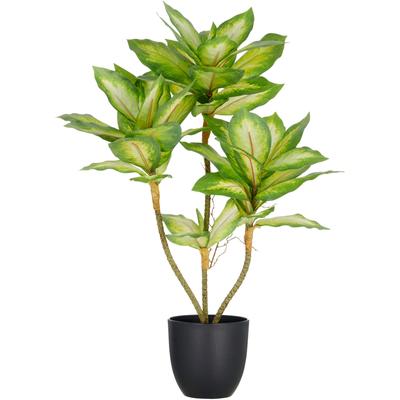 Kunstpflanze CREATIV GREEN "Dieffenbachia", grün, H:65cm, Kunststoff, Kunstpflanzen, Kunstpflanze, mit Luftwurzeln