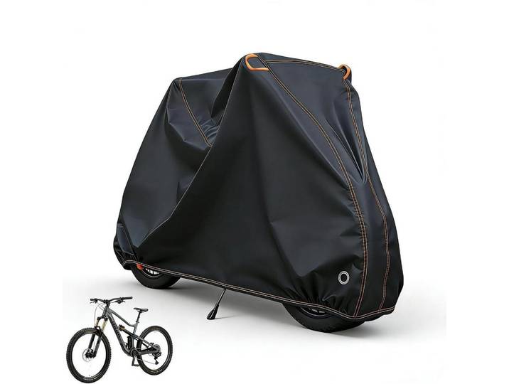 Fahrradabdeckung 200 x 110 x 70 cm 500D Oxford-Gewebe, Schwarz, 110x70x200 cm, Freizeit & Co, Sport & Fitness, Fahrräder, Fahrradzubehör