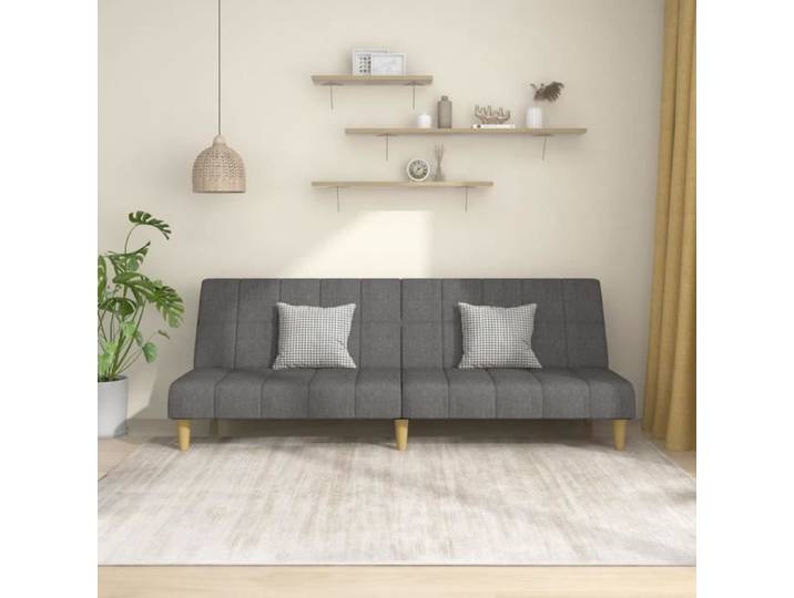 Canapé-lit - ESTINK - ST5670 - 2 places - Gris clair - Tissu polyester