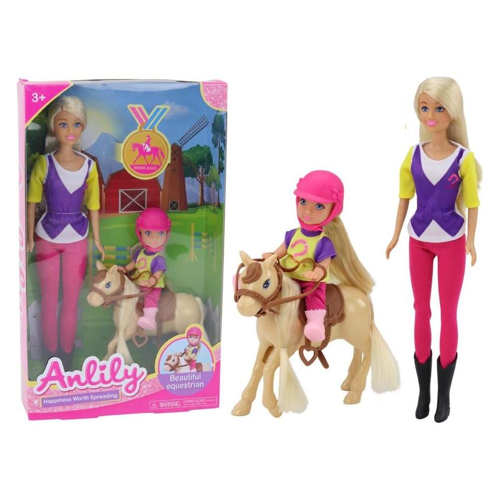 Lean Toys Anlily-Puppe mit einem Baby und einem Pony (49675837)