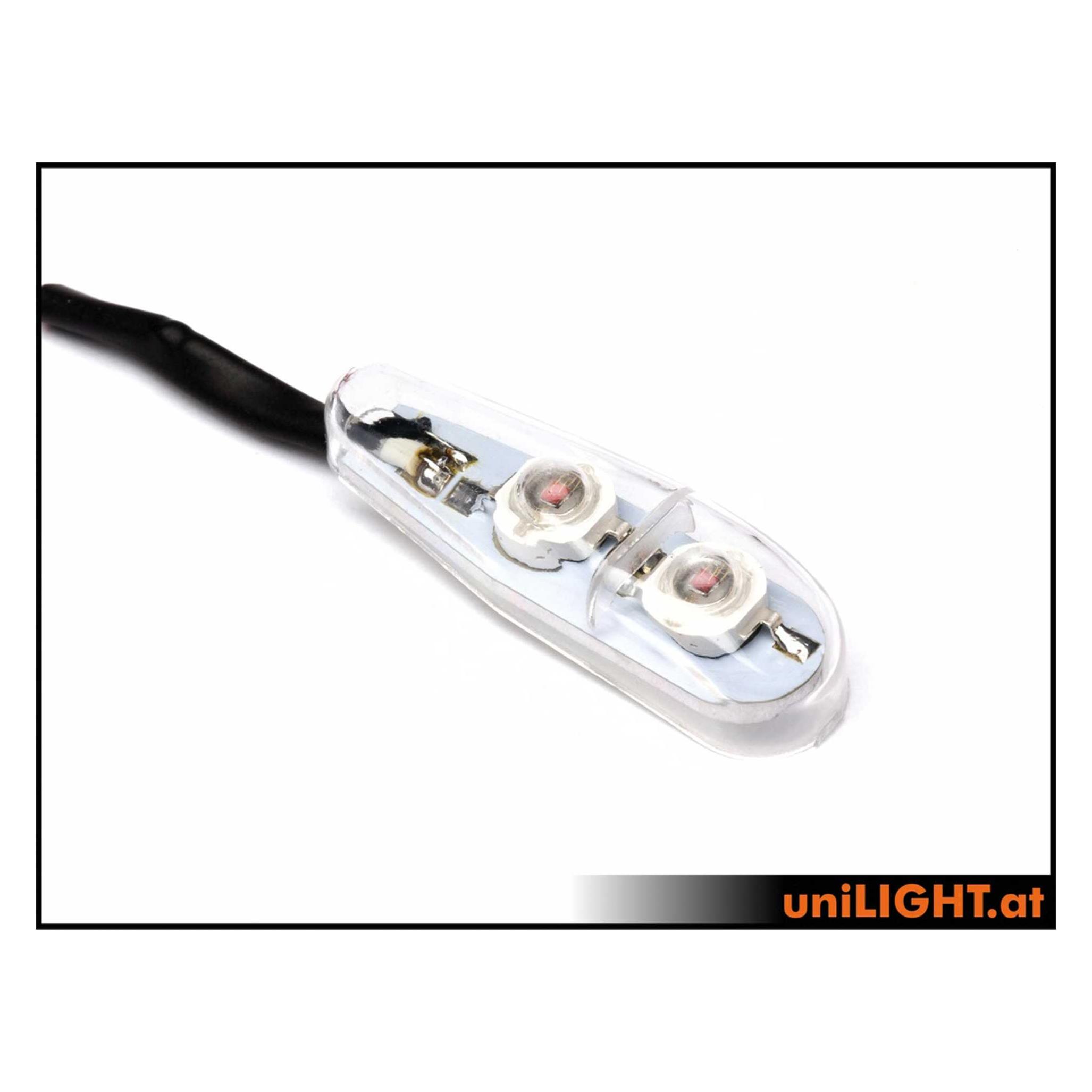 Unilight 8wx2 blitzlicht 11mm, rot, t-fuse (PRO11XF-080x2-RT)
