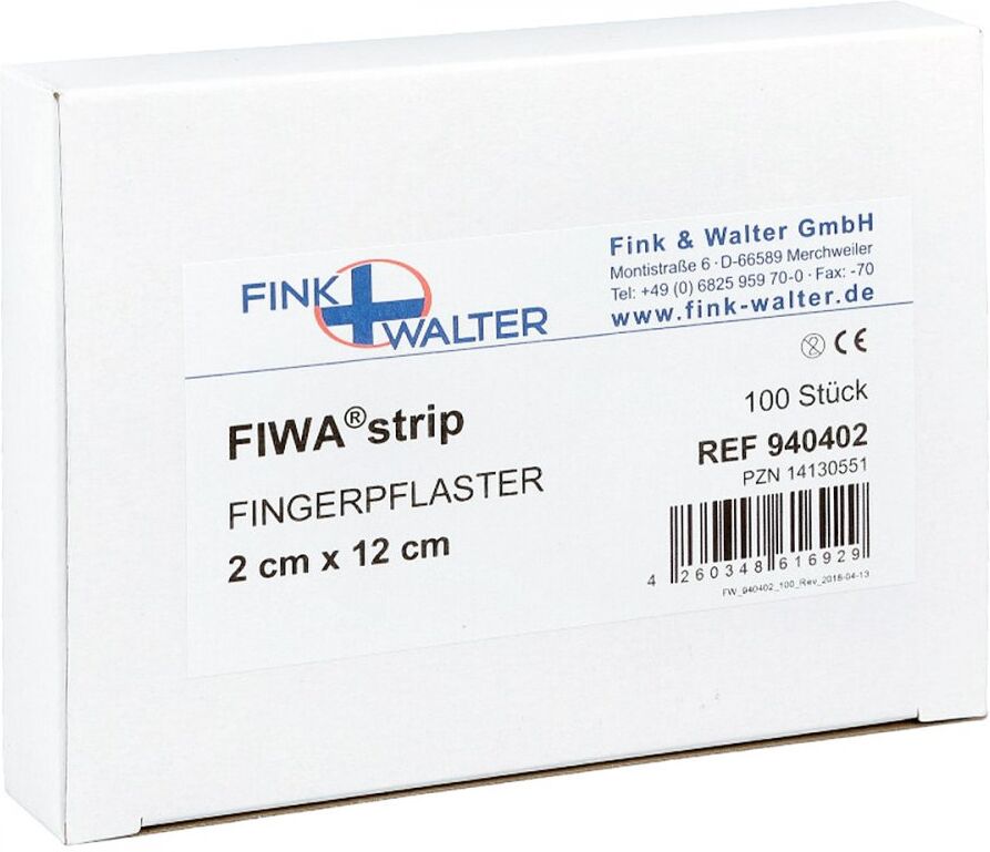 Fingerpflaster 2x12 cm hautfarben Fiwastrip 100stk