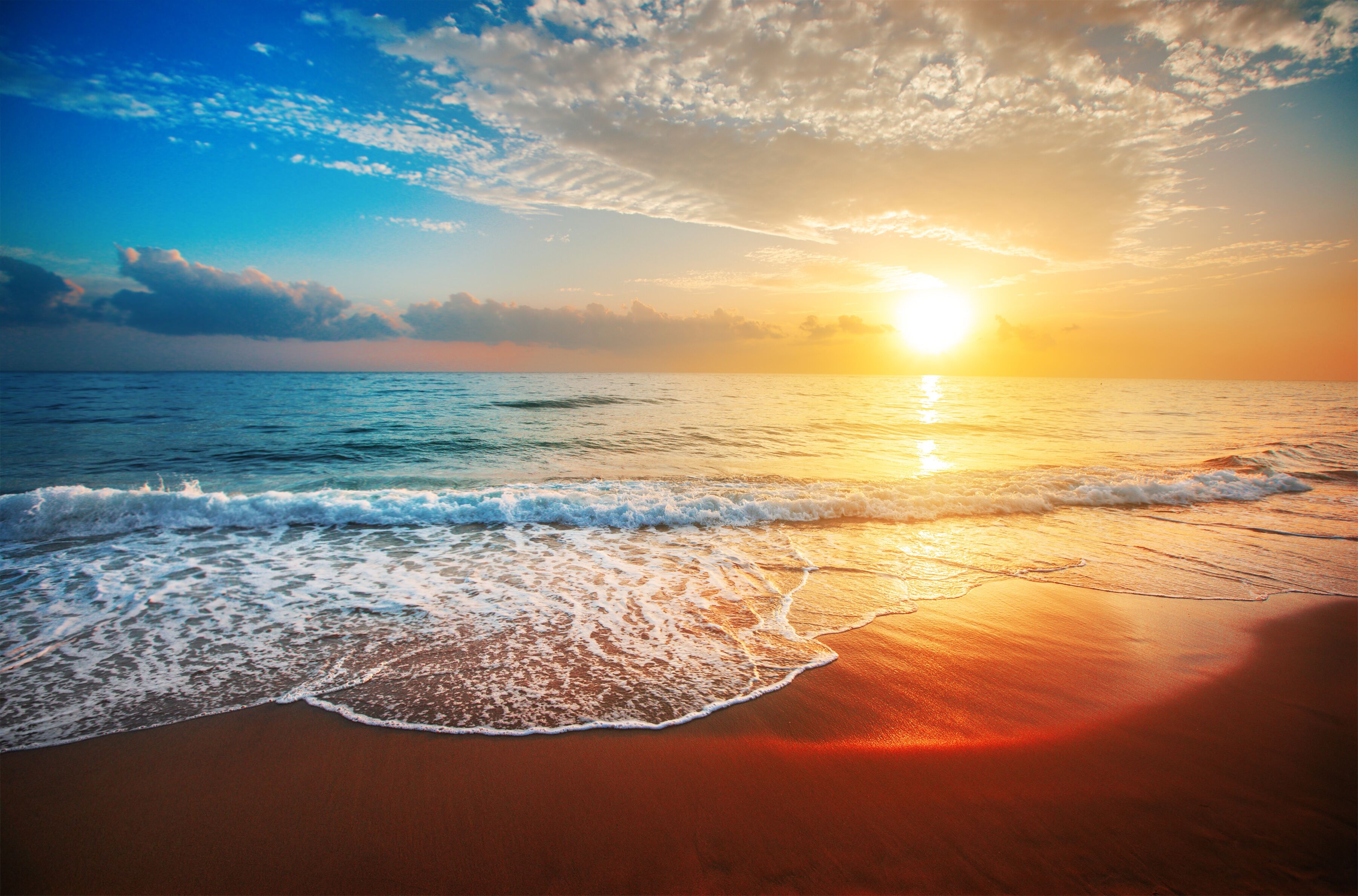 Fototapete PAPERMOON "Beach Sunset", bunt, B:1,5m L:1,11m, Vlies, Tapeten, Fototapete