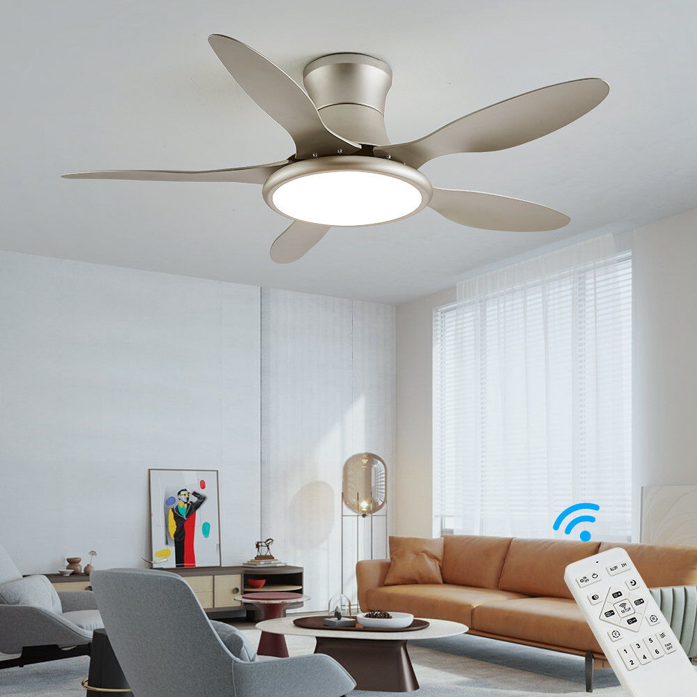 17 Stories Larene 122cm Ceiling Fan with LED Lights 122cm