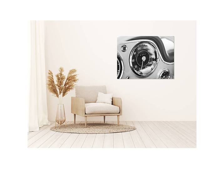 Bild Vintage Speedometer Metal: Aku-Dibond Multicolor 80 x 60cm