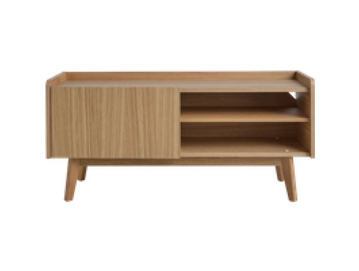 Meuble TV avec porte et niche bois Agatha
