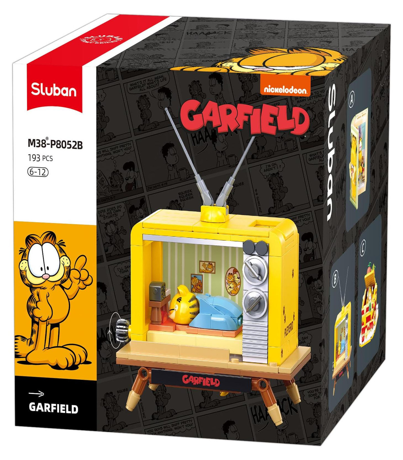 Sluban Garfield M38-P8052B Retro-televisie bouwpakket met 193 onderdelen