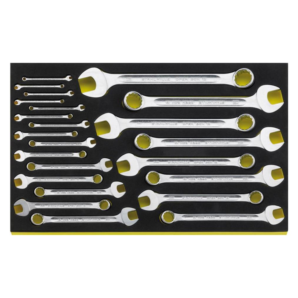 Stahlwille TCS 13a/23 Ringmaulschlüssel 23 teilig in TCS (1 1/16", 1 1/8", 1", 1/2", 1/4", 10 mm, 11/16", 11/32", 13/16", 15 mm, 15/16", 19 mm, 19/32", 25/32", 3/16", 3/4", 3/8", 5/16", 5/8", 7/16", 7/32", 7/8", 8 mm, 9/16", 9/32") (96830885)