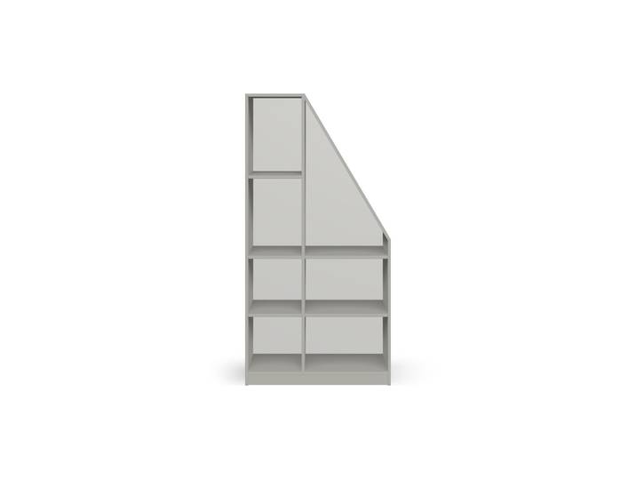 Dachschrägenschrank offen Premium Dekore Grau