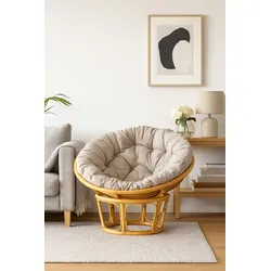 möbel direkt online Papasansessel Sessel mit Kissen beige