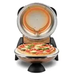 G3 Ferrari Delizia Pizzamacher/Ofen 1 Pizza/Pizzen 1200 W Schwarz, Bronze