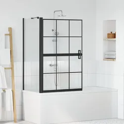 vidaXL, Duschkabine + Duschwand, Glaswand (80 cm, 68 cm, 128 cm)