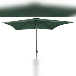 Lex Alu Sonnenschirm 3x3 m UV30+ quadratisch Kurbelschirm Gartenschirm Balkon grün : Grün