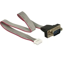 DeLOCK 89632 Serien-Kabel Schwarz, Grau, Rot 0,3 m DB-9