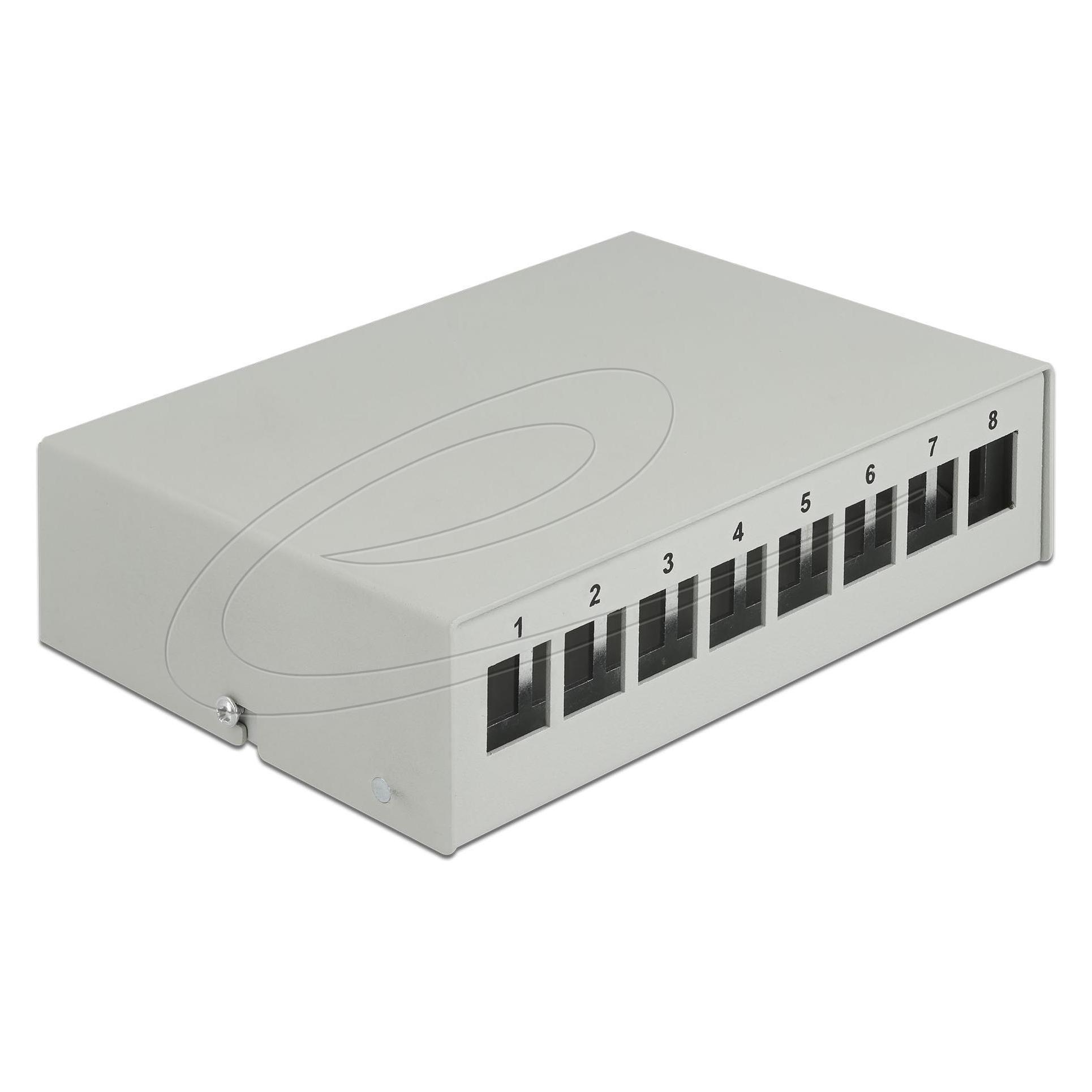 Delock Keystone Patchpanel 8 Port grau (43412)