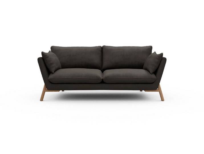 moebelfaktor Sofa Emil 2-Sitzer, schräg gestellte Armlehnen, hoher Rücken