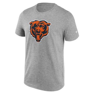 T-Shirt FANATICS "Fanatics T-Shirt Chicago Bears Primary Logo Graphic", Damen, Gr. S, grau, 100% Baumwolle, Shirts T-Shirt