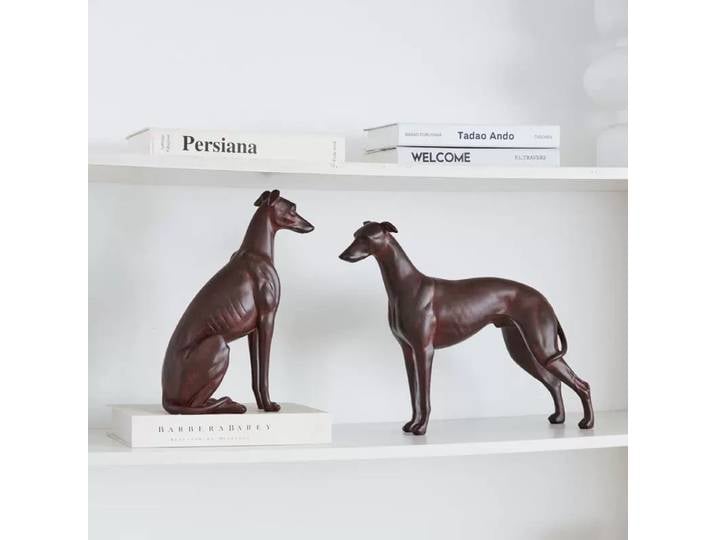 Ornement de sculpture de chiot, statue d'art de modèle de chien, œuvre d'art créative, décoration de bureau de salon, artisanat moderne, cadeaux nordiques
