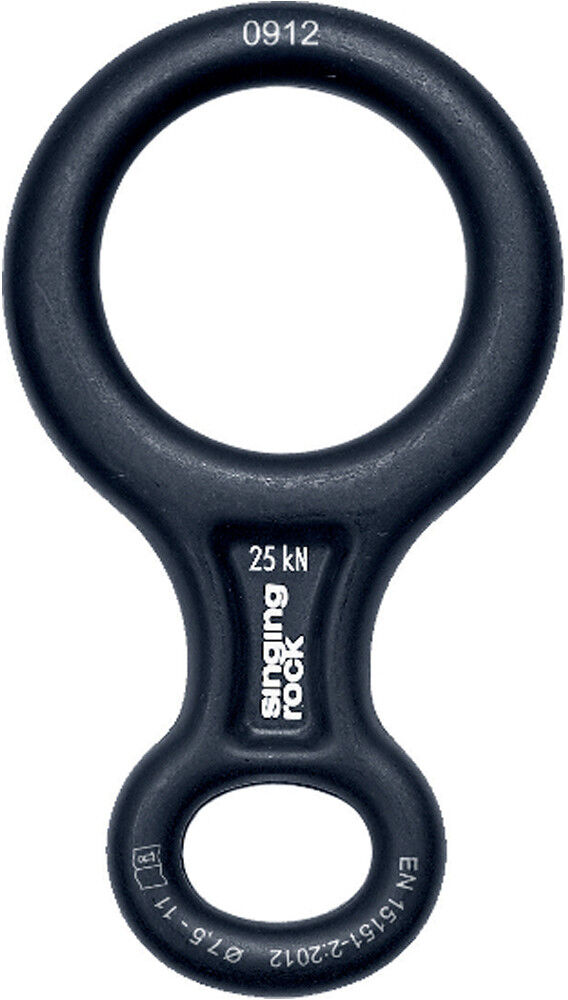 Singing Rock descensor 8 kn 25 descendedor Negro (UNICA)