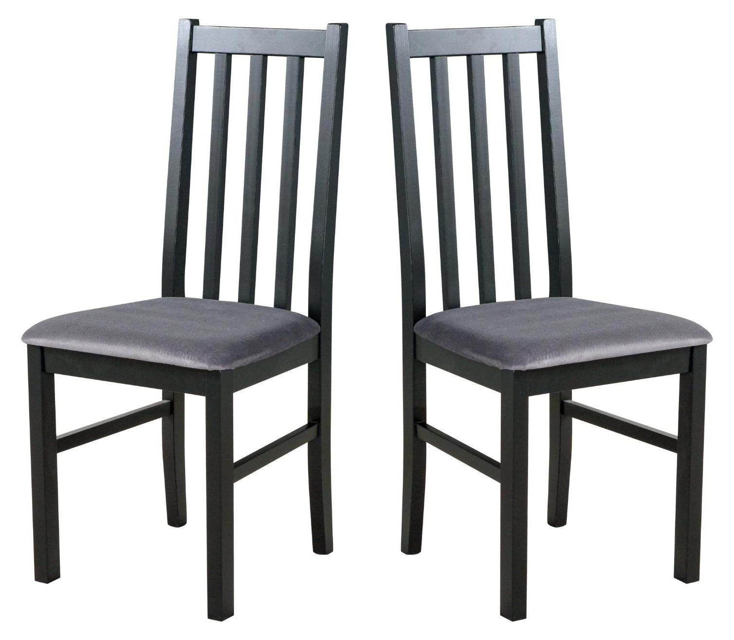 Kronos Bos 10 eetkamerstoelen set van 2 - zwart