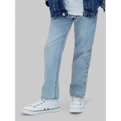 Straight-Jeans CALVIN KLEIN JEANS, Jungen, Gr. 8 (128), N-Gr, dante wash, Denim/Jeans, Obermaterial: 100% Baumwolle, unifarben, straight fit lang, Jeans Straight-Jeans, Straight Fit