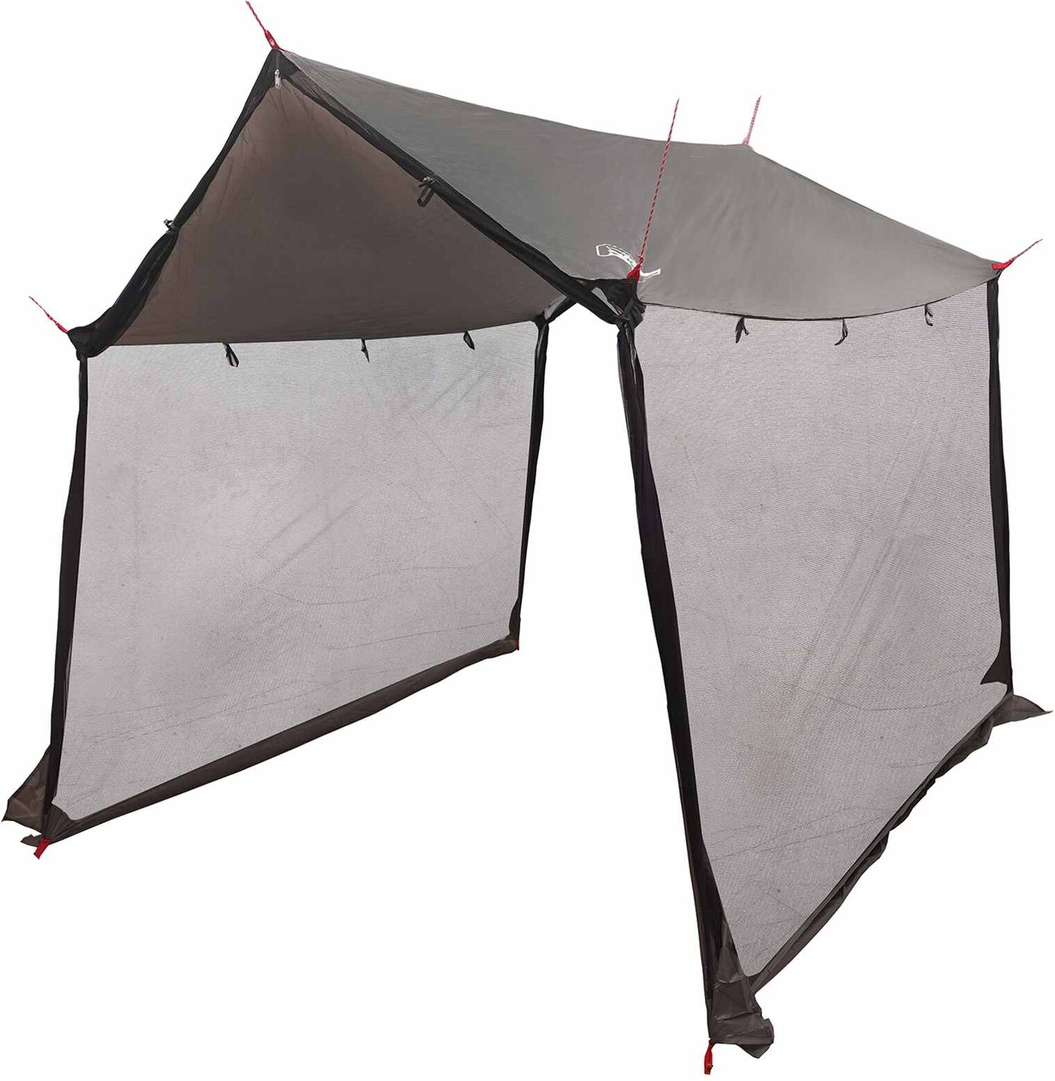 vidaXL Tarp de camping avec murs en maille Marron Gris