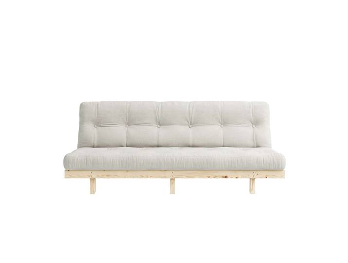 Schlafsofa KARUP DESIGN Lean 200 Schlafsofa, Gästebett, Sofa mit Futonmatratze , beige (natural), B:200cm H:73cm T:100cm, Bezug: 80% Baumwolle, 20% Polyester, Sofas, Schlafsofa, Inkl. Futonmatratze, Liegefläche 130x200 cm, FSC zertifizierte Kiefer