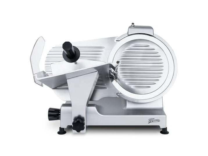 H.Koenig Professioneller Elektrischer Allesschneider 300 Klinge MSX300, Schinken, Fleisch, Wurst, Aufschnitt, Präzises Schneiden, Schnittstärke 0-15 mm, Italienische Klinge 30 cm