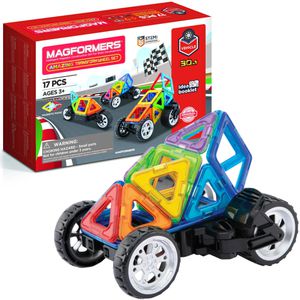 MAGFORMERS Bausteine Vehicle 278-59, ab 3 Jahre, Amazing Transform Wheel Set, 17 Stück