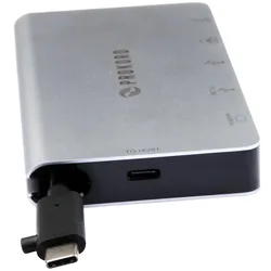 Prokord UTC-C2UEFH-DEC (USB-C), Dockingstation + USB Hub, Schwarz, Silber