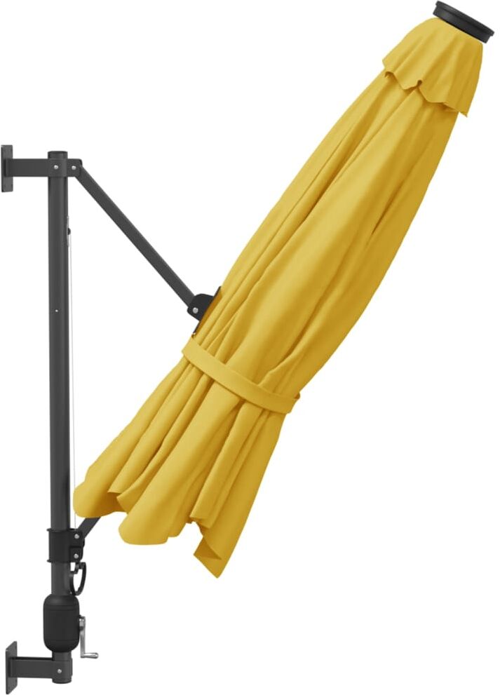 vidaXL Parasol mural jaune 290 cm