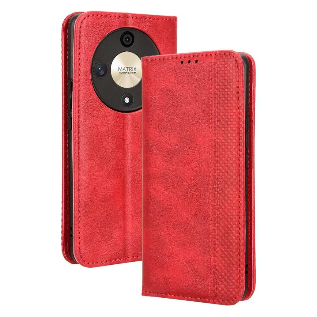 Cover-Discount Honor Magic6 Lite - Vintage Flip Case Hülle rot (Honor Magic6 Lite) (660166884D)