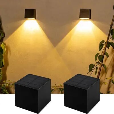 Outdoor Solar Garden Lights Outdoor Solar Lights, Solar Wall Lights, Wireless Garden LED Solar Light, Waterproof Fence Lighting Garage 1pack