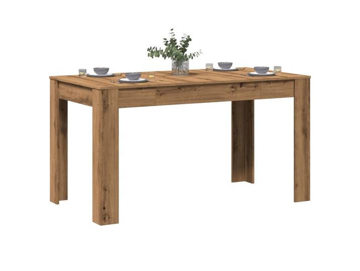 vidaXL Esstisch, Esstisch Artisan-Eiche 140x74,5x76 cm Holzwerkstoff