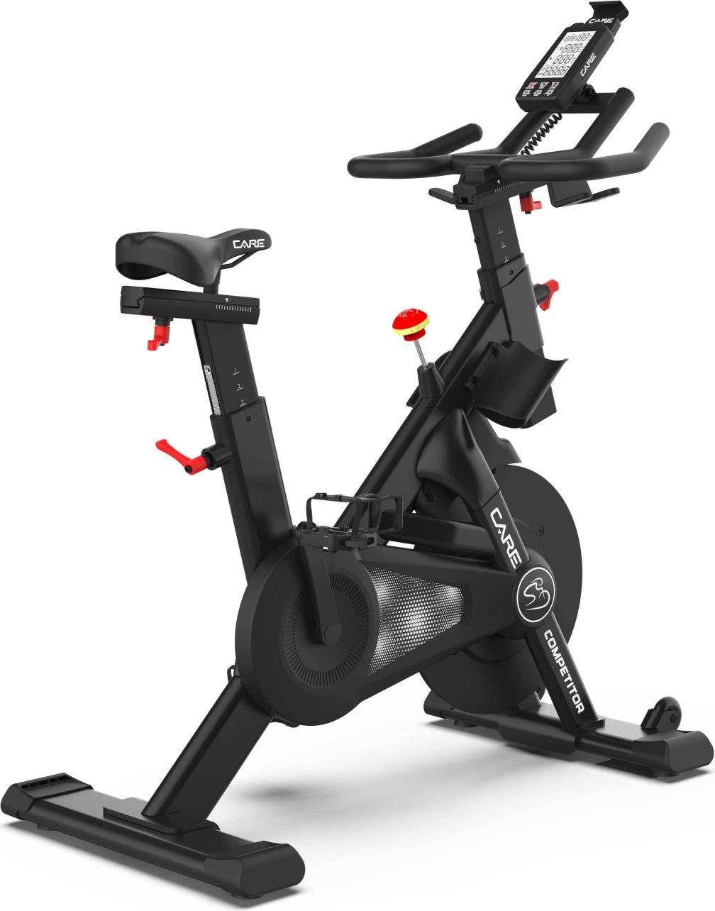 CARE COMPETITOR - Professionelles Indoor-Bike - 15 kg Schwungmasse - Magnetischer Mikro-Widerstand - Vernetzt - Einsatz im Fitnessstudio oder zu Hause