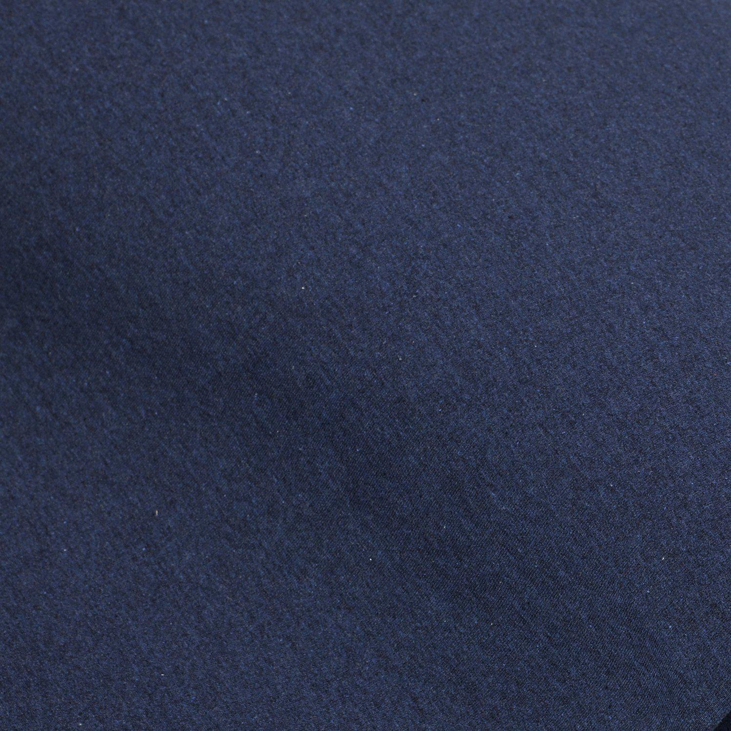 Sweatstoff "Basic" mit weich gerauter Innenseite, nachtblau-melange