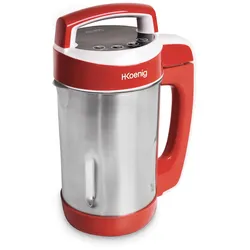 H.Koenig MXC18 Suppenzubereiter / Soup maker / 1,1 L Fassungsvermögen / Isotherm Behälter / 4 Programme / Temperatur bis 100°C / 850 W / rot