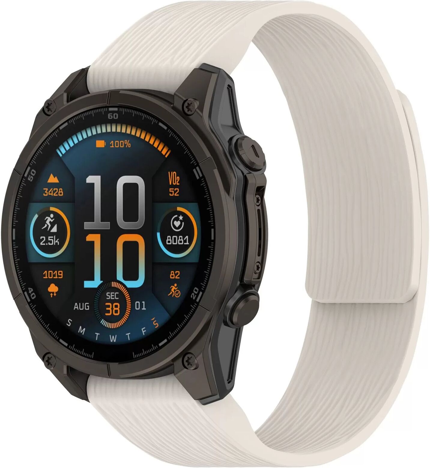 INF 20/22/26mm Magnetisches Silikon-Schnellwechsel-Uhrenarmband kompatibel mit Garmin Multi-Modellen 20 mm Sternenlicht