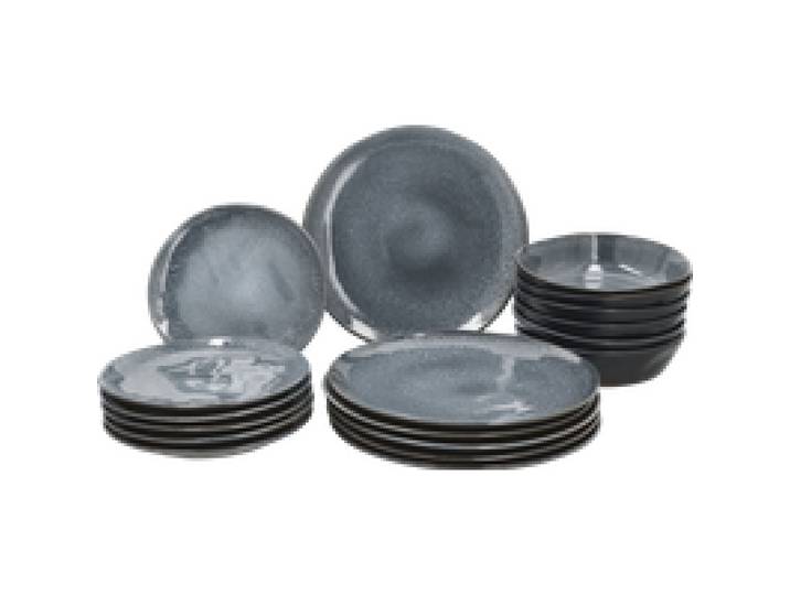 SILVERCREST® Service de vaisselle, 18 pièces (noir)