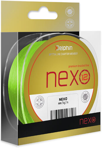 Delphin NEXO 12 / fluo vert 0,20mm 15,0kg 130m Green, Gray, Beige, Brown 0,20mm 15,0kg 130m