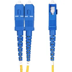 StarTech com 20m OS2 LWL Patchkabel LC zu SC (UPC) Singlemode Duplex, 9/125μm, 10G, Biegeunempfindli (20 m), Netzwerkkabel