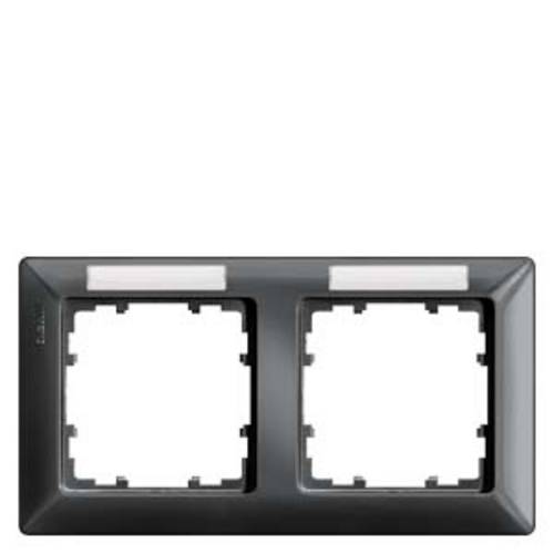 Siemens Schalterprogramm 2fach Rahmen Delta Carbon 5TG25527 1St.