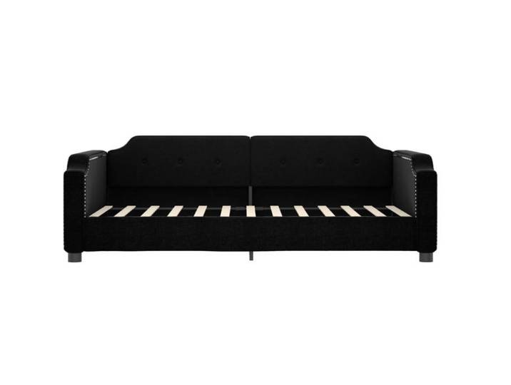 Noir Lit simple:90x200 cm - Cadre robust - Pour sommeil - Lit de repos - noir 90x200 cm tissu 3046282115