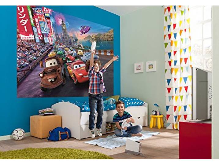 Komar Photo Murale sur Papier\, 254cm x 184cm\, Disney Pixar Course Voitures
