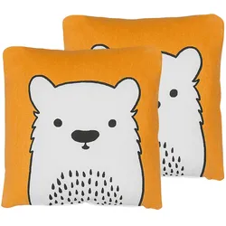DEKOKISSEN 2er-Set Orange 45/45 cm Waranasi