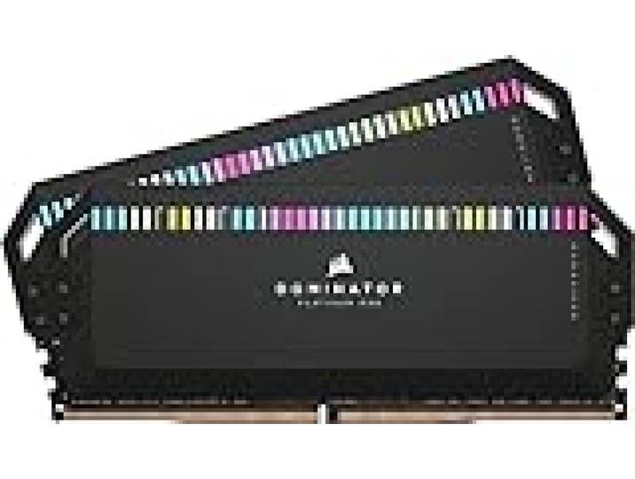 CORSAIR Dominator Platinum RGB DDR5 RAM 32Go (2x16Go) Jusqu'à 6400MHz CL32 Intel XMP 3.0 Mémoire pour Ordinateur de Bureau - Noir (CMT32GX5M2B6400C32)
