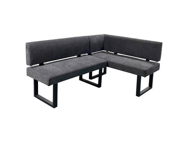 Eckbank Vancouver Grau, Schwarz 181x125 cm